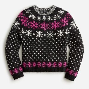 NWT! J. Crew Jacquard snowflake‎ pullover sweater